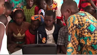 African kids in school