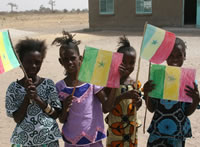 Girls with flags
