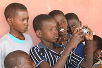 Students with camera