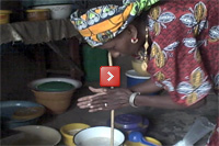 Aldiouma Dia shares how her mother takes milk from the cows
		and prepares it to be sold in the nearby town.