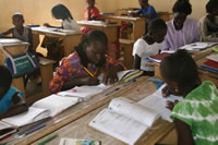 Students studying