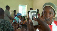 Student with camera